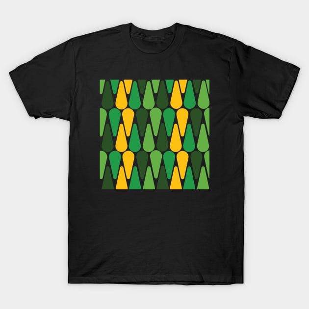 Green Patterns T-Shirt by Art by Ergate